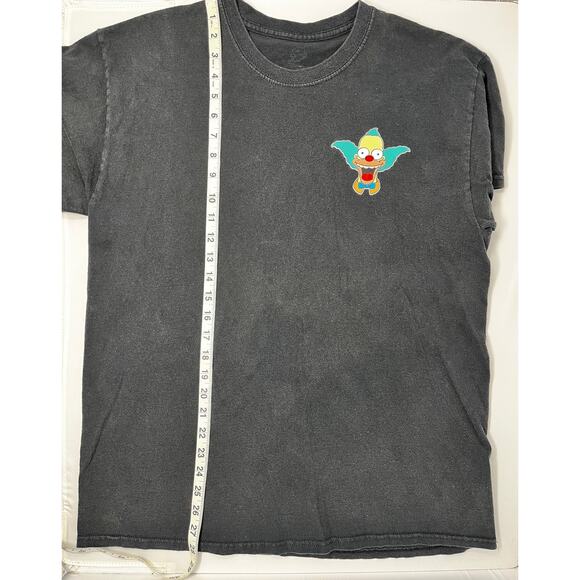 Krusty Burger Black Tshirt Label Unknown Men's Size Unknown Pre-Owned Fair - Picture 3 of 8